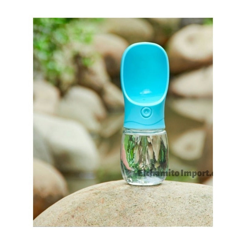 Bebedero Botella Agua Mascota Taza Hidratación Paseo 350ml