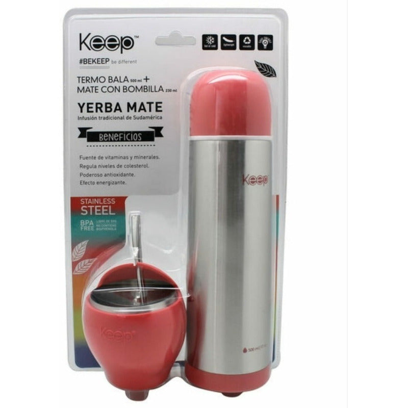 Set De Mate + Termo Bala Mate Keep