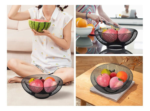 Cesta De Frutas Verduras Centro De Mesa Cocina 24cmx10cm