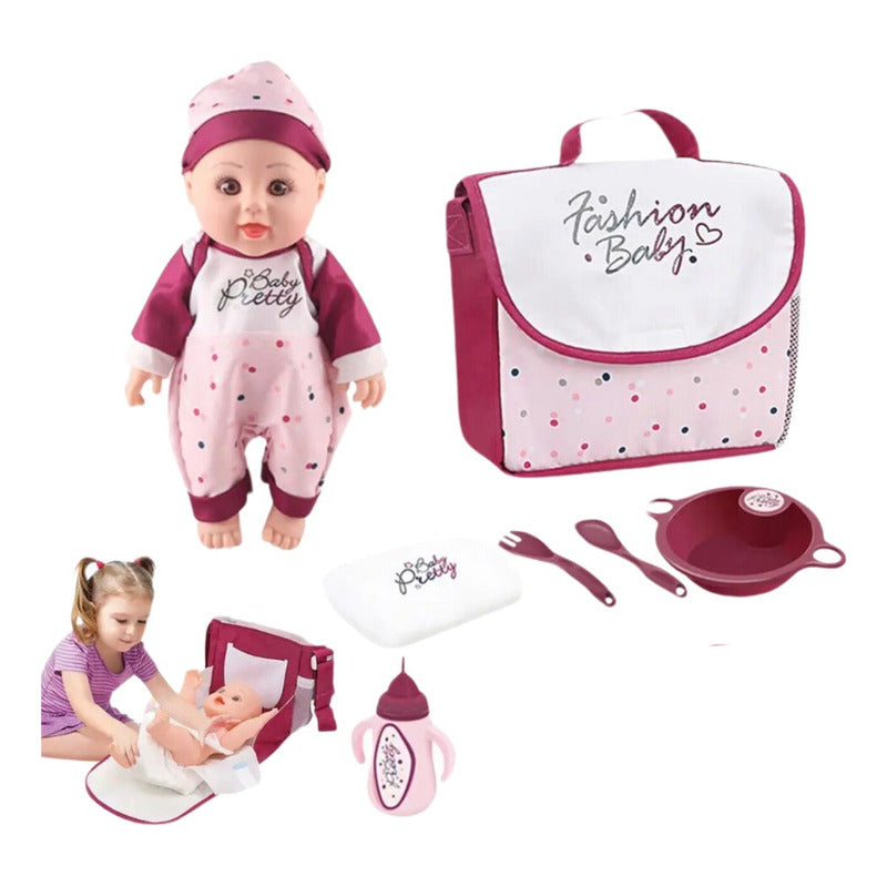 Muñeca Bebe De Juguete Pipi + Accesorios