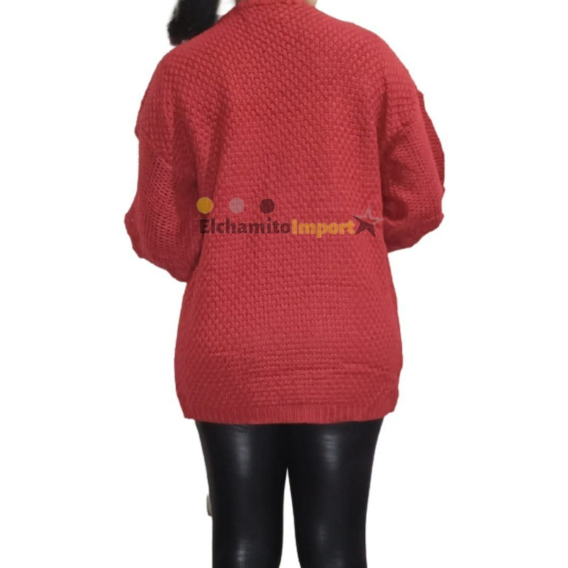Chaleco Cardigans Manga Globo Lana Mujer