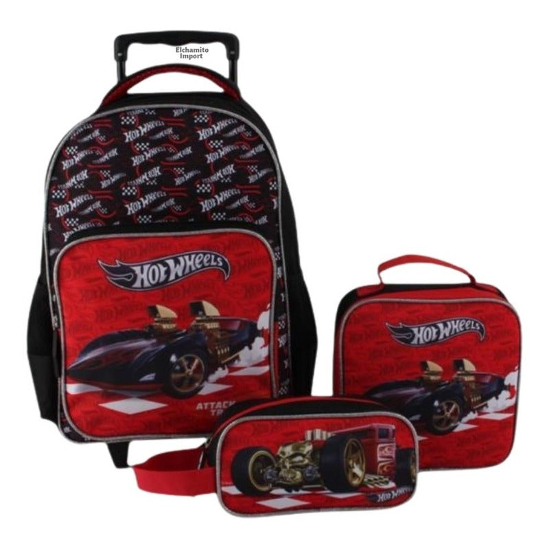 Pack Mochila Trolley + Lonchera + Estuche