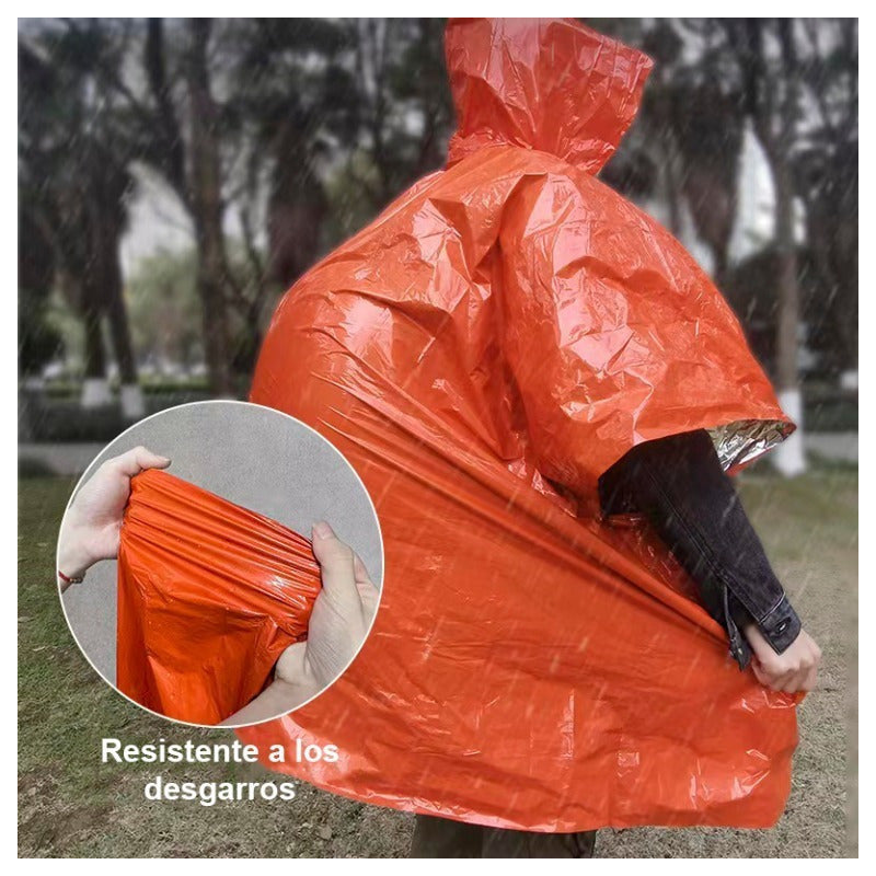 Capa Térmica Lluvia Naranja One Size