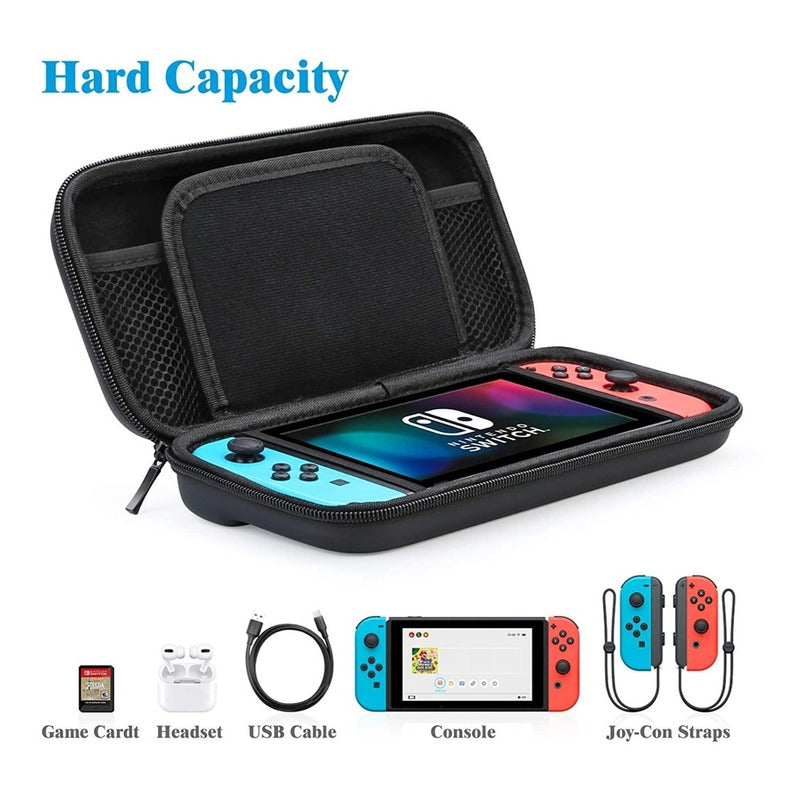Estuche Bolso Transportable Inintendo Switch Oled + Mica