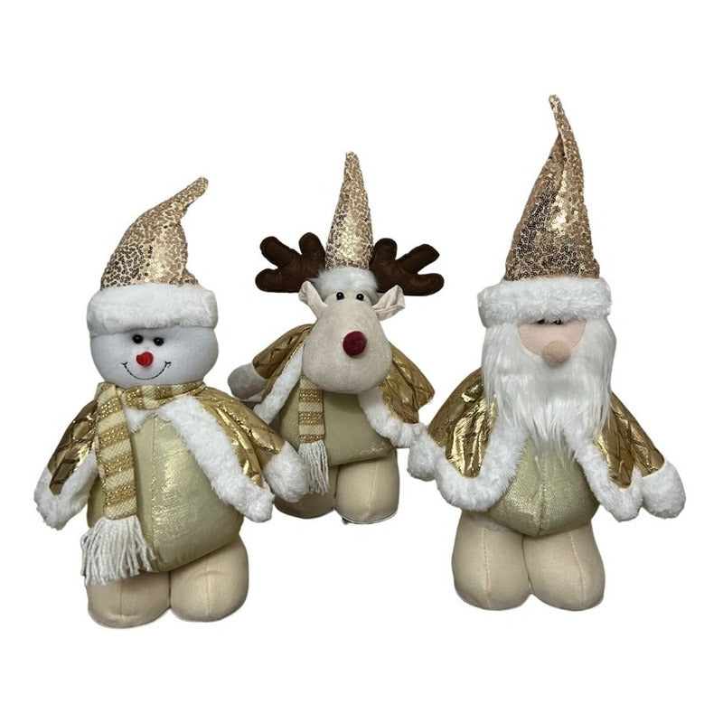 Monos Patas Largas Navidad Pack Tres Unidades 60 Cm