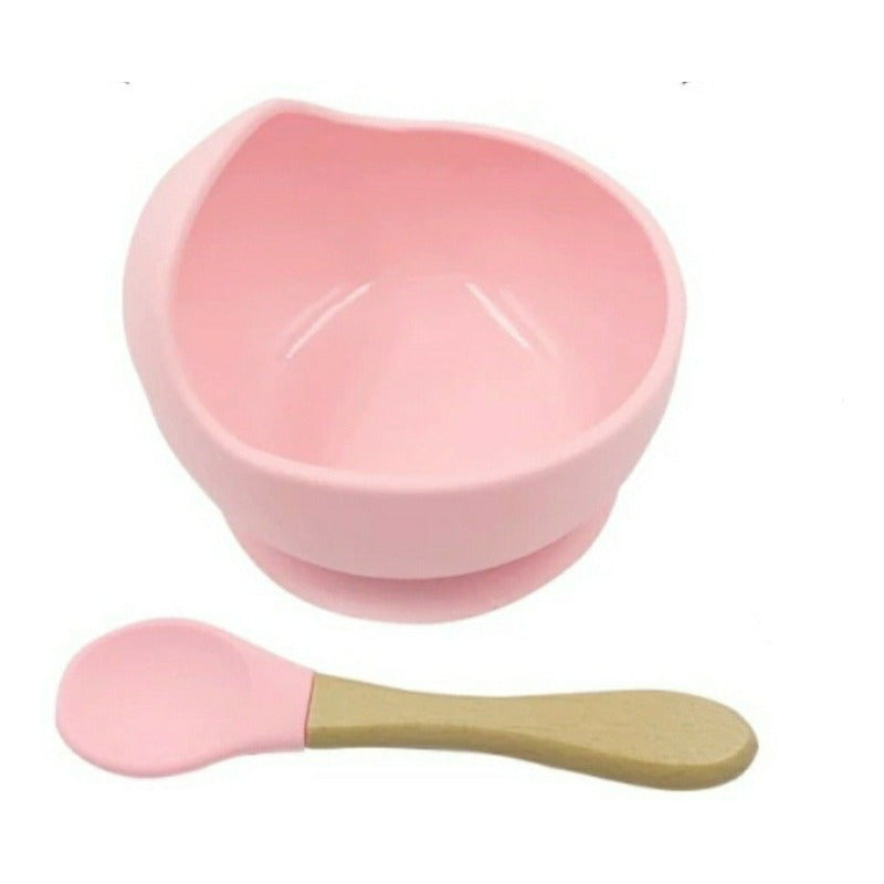Bowl Plato + Cucharra Silicona Bebé
