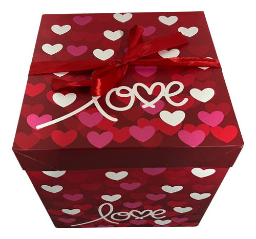 Pack 12 Cajas De Regalo Desayuno Corazones San Valentín 22cm