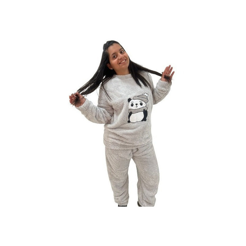 Pijama Mujer Invierno - Polar 2 Piezas Diseño