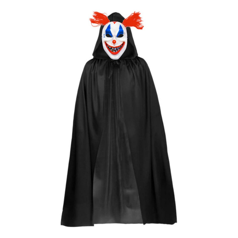 Disfraz Payaso Clown Capa + Mascara Halloween