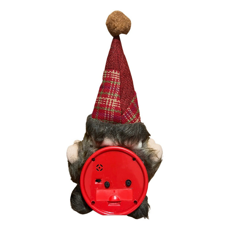 Reloj Mono Navideño Decoración Navidad Rojo