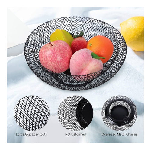Cesta De Frutas Verduras Centro De Mesa Cocina 24cmx10cm