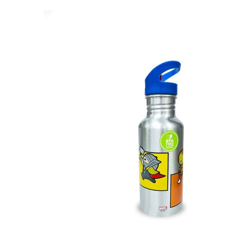 Set Marvel Botella Metalica + Hermético Portasándwich