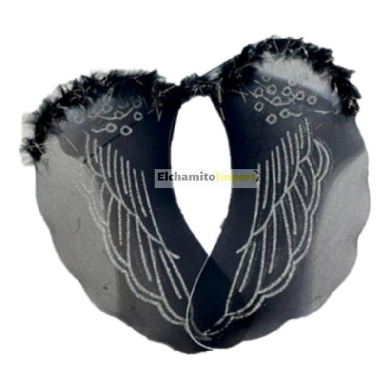 Alas Ángel Negro Cosplay Accesorio Disfraz Halloween Negro
