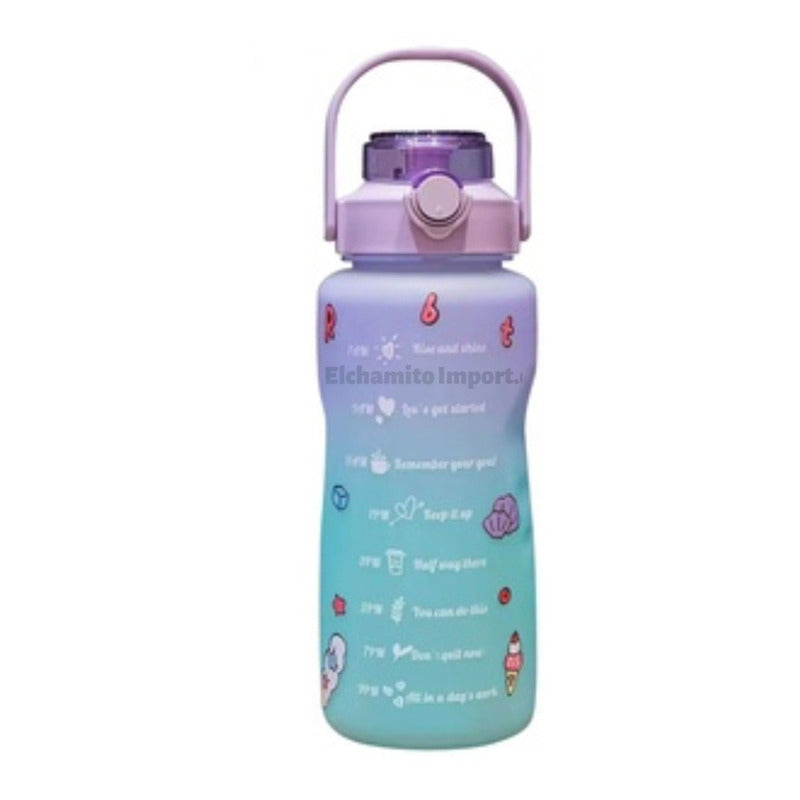 Botella De Agua Motivacional 2000ml + Botella 900ml