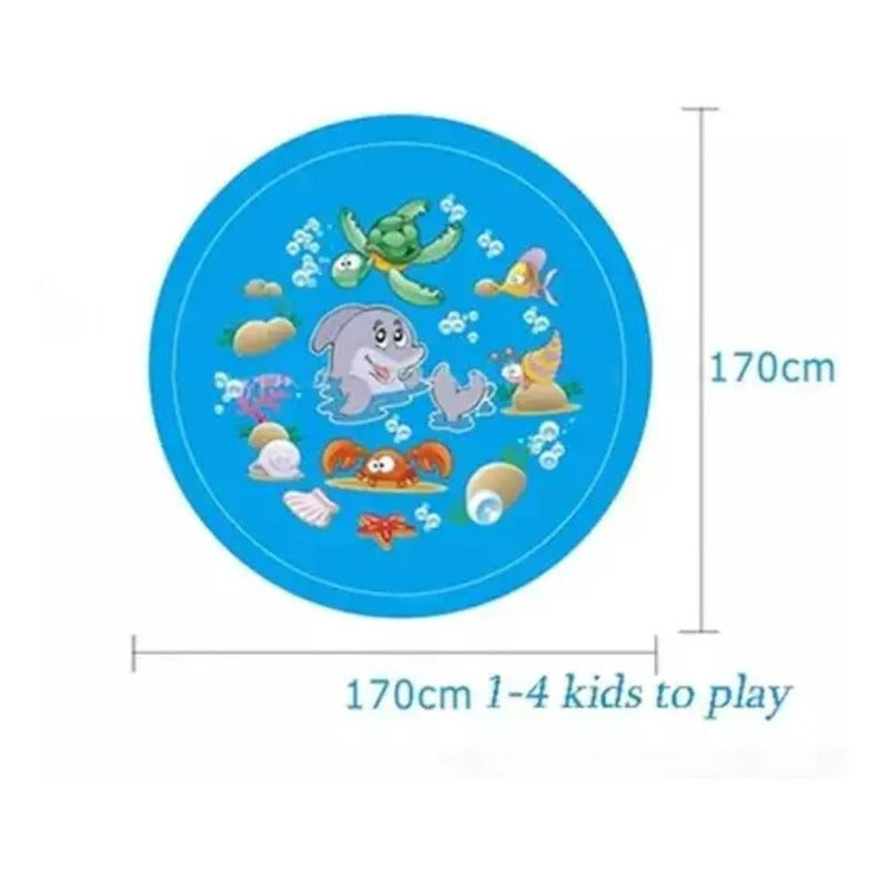 Piscina Alfombra Rociador 170x170cm Juego Infantil