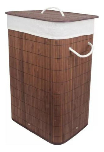 Cesto Ropa Rectangular Bambú
