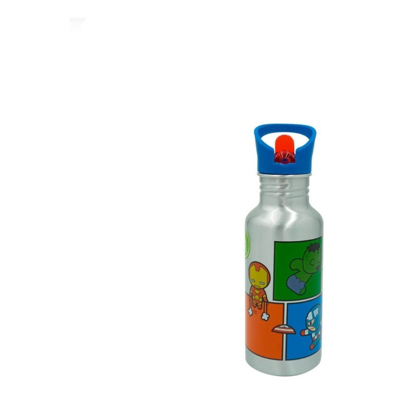 Set Marvel Botella Metalica + Hermético Portasándwich