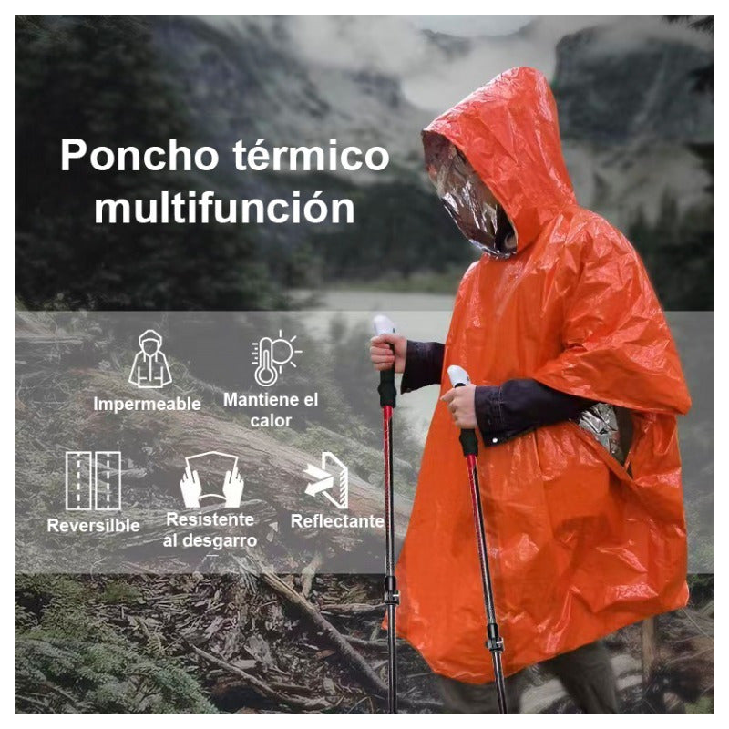 Capa Térmica Lluvia Naranja One Size