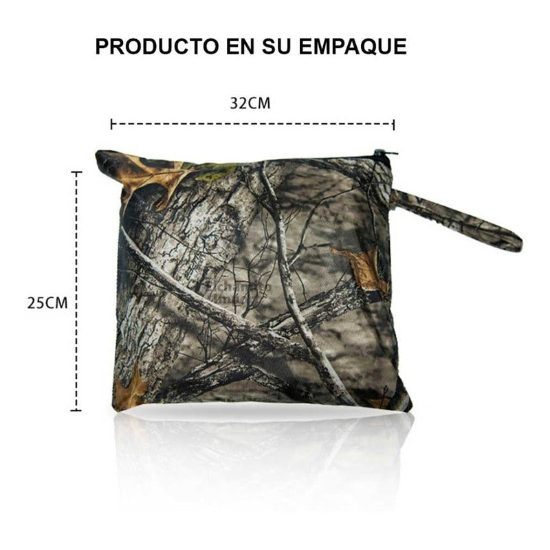 Poncho Capa Para Lluvia Impermeable Camuflado 140x100cm