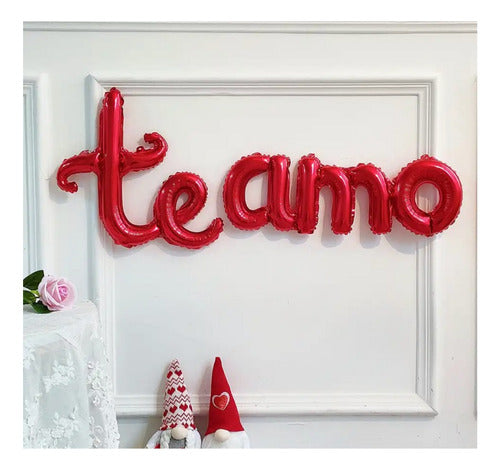Globos Metalizados Set De Globos Te Amo San Valentin