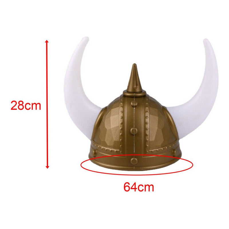 Gorro Sombrero Disfraz Vikingo Asterix Fiestas Halloween Dorado