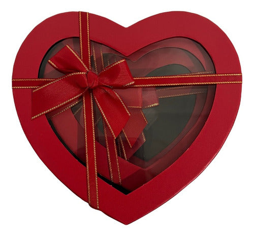 Set 3 Cajas De Regalo Forma De Corazón