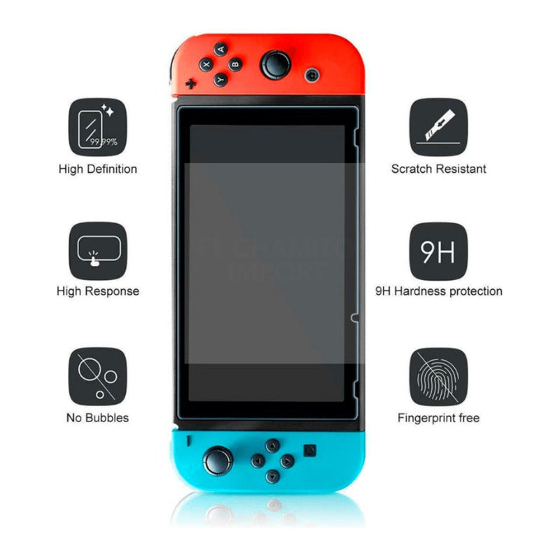 Estuche Protector Compacto Nintendo Switch + Mica De Vidrio