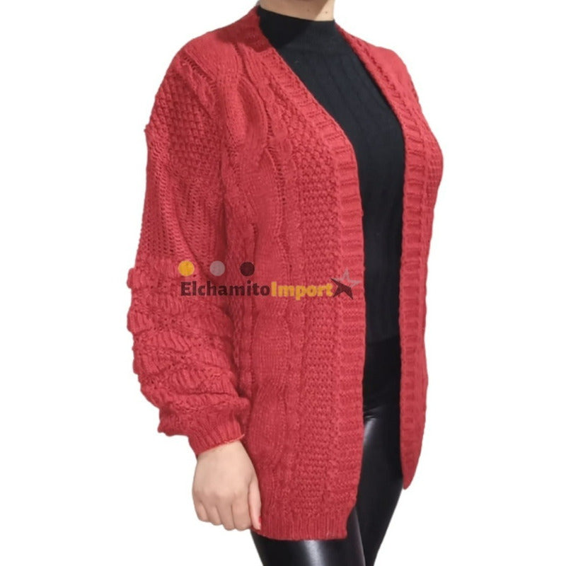 Chaleco Cardigans Manga Globo Lana Mujer