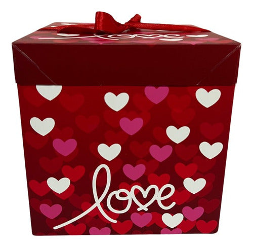 Pack 12 Cajas De Regalo Desayuno Corazones San Valentín 22cm