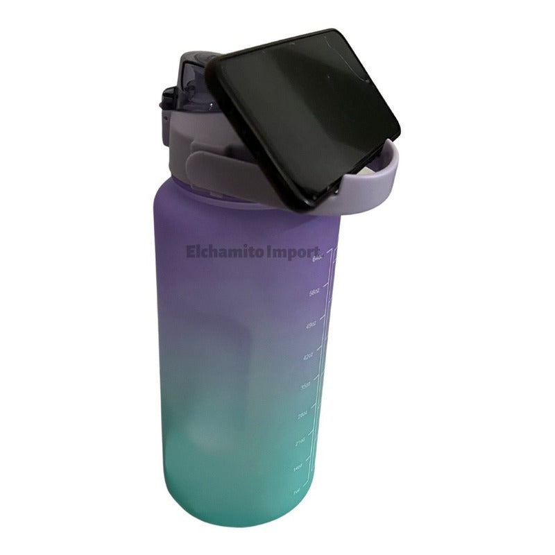 Botella De Agua Motivacional 2000ml + Botella 900ml