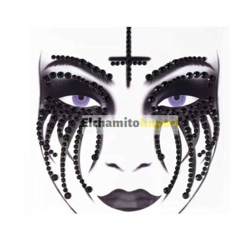 Face Sticker Gemas Cristales Rostro Cosplay Halloween