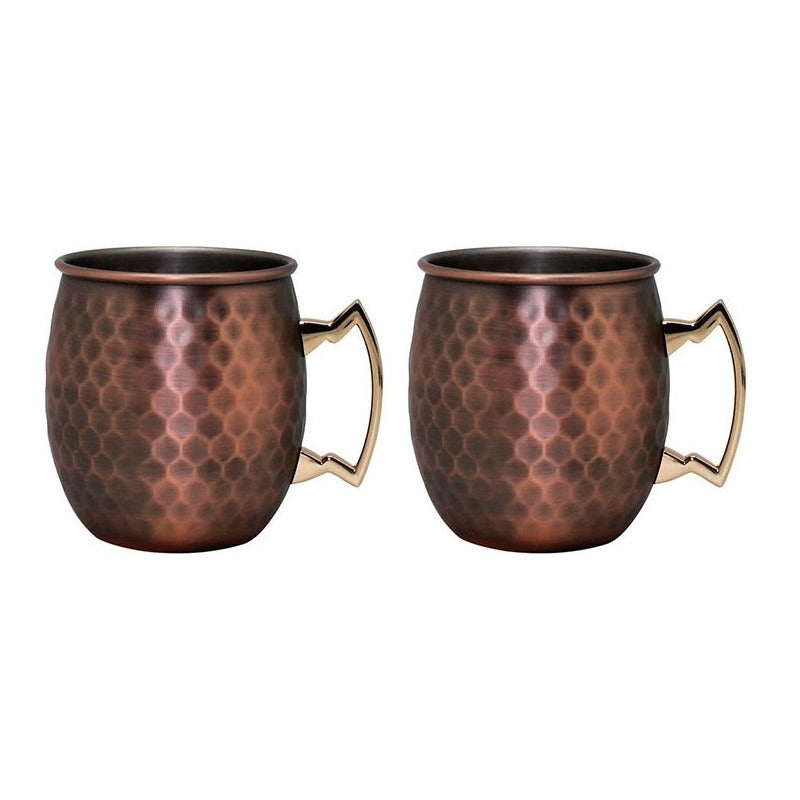 Set 2 Mugs Cobre Wayu Tragos Moscow Mule Mojito Bar 600ml