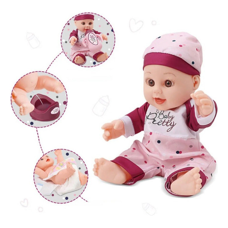 Muñeca Bebe De Juguete Pipi + Accesorios