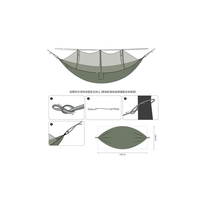 Hamaca Portatil Mosquitero Camping Aire Libre
