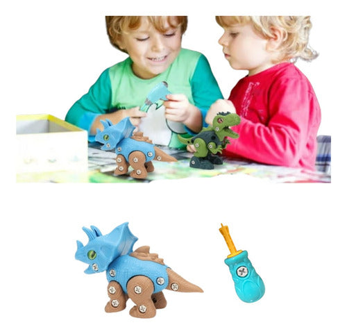Dinosaurio Armable De Juguete Incluye Herramienta