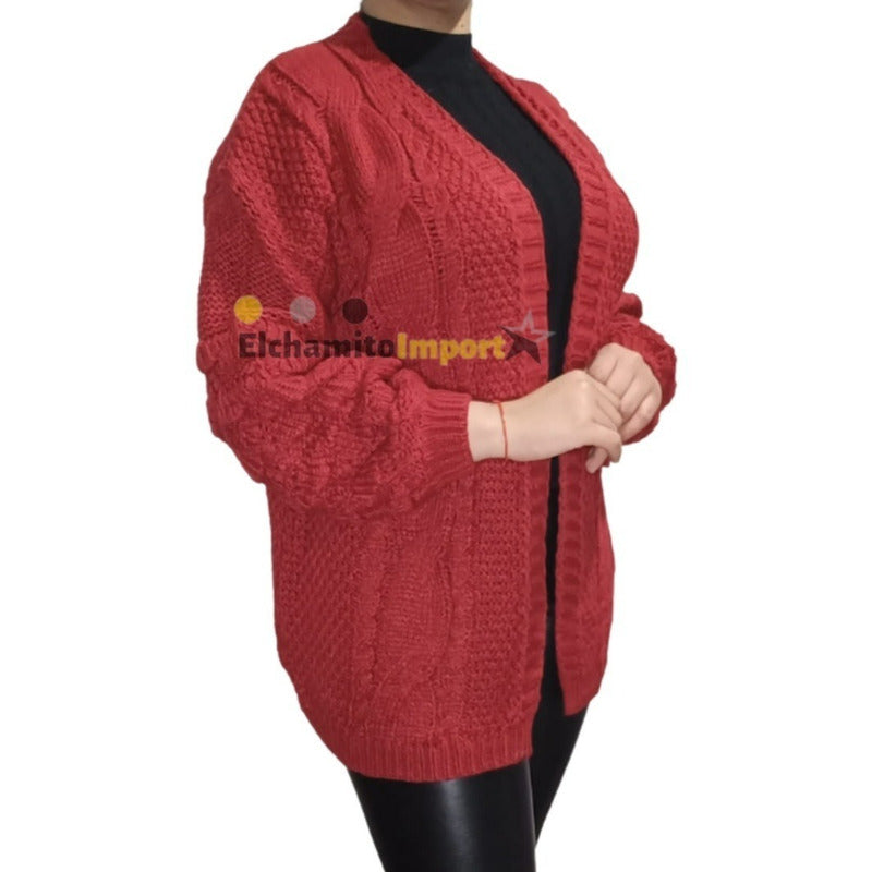 Chaleco Cardigans Manga Globo Lana Mujer
