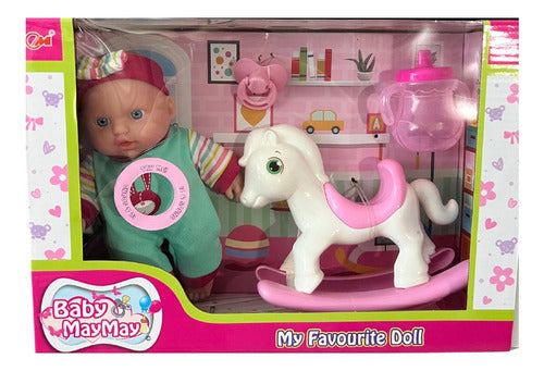 Bebé Llorón Con Pony balancin Juguete Niñas