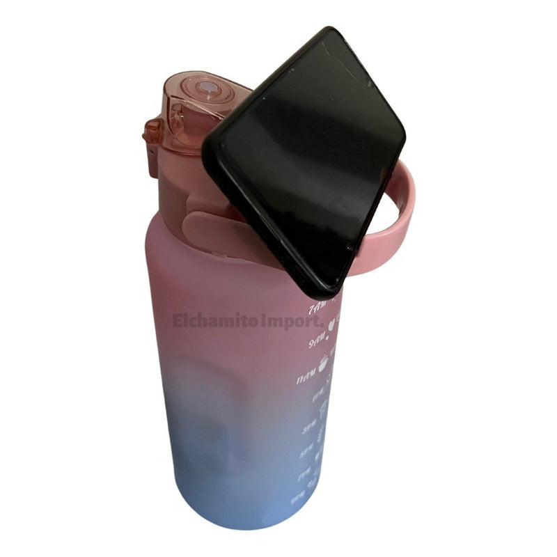 Botella De Agua Motivacional 2000ml + Botella 900ml