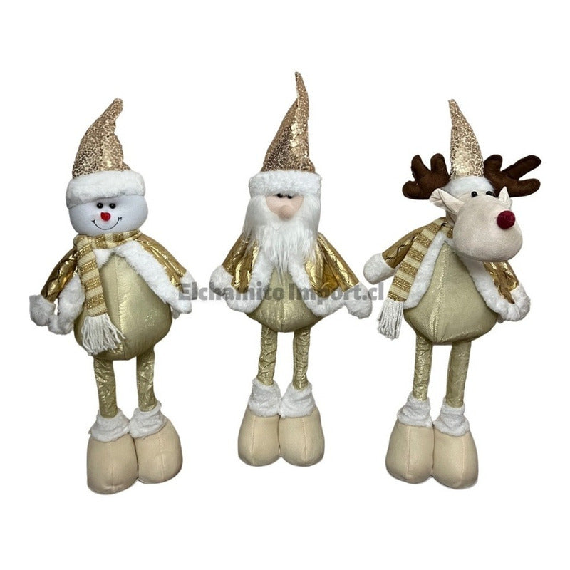Monos Patas Largas Navidad Pack Tres Unidades 60 Cm