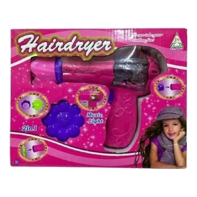 Juguete Secador De Cabello Para Niñas Con Luz Y Sonido