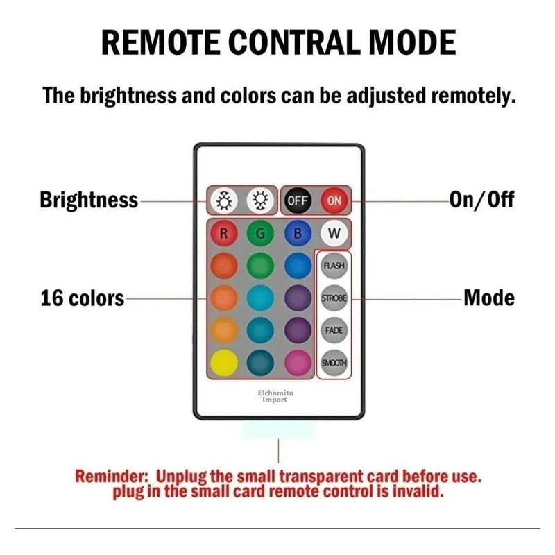 Lámpara Cristal, 16 Colores Control