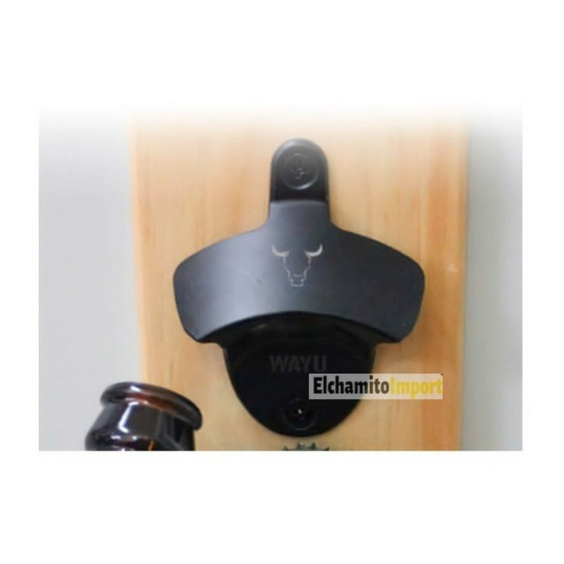 Abridor Cerveza Wayu Para Pared Negro