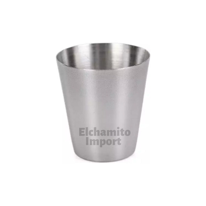 Vasos Camping Acero Inoxidable Liso 4 Unidades 180 Ml