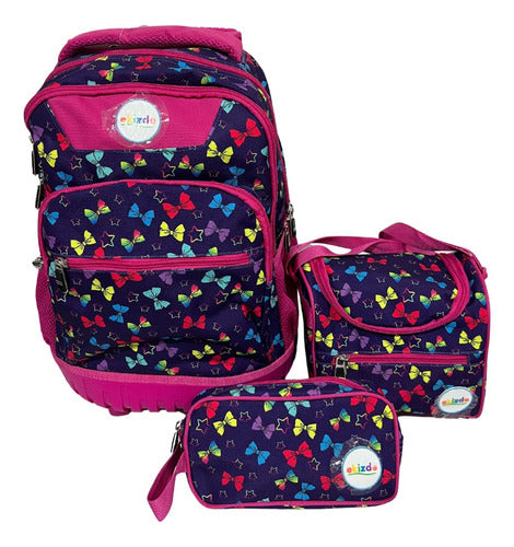 Pack Mochila Trolley + Lonchera + Estuche / Niños/ Ekizde