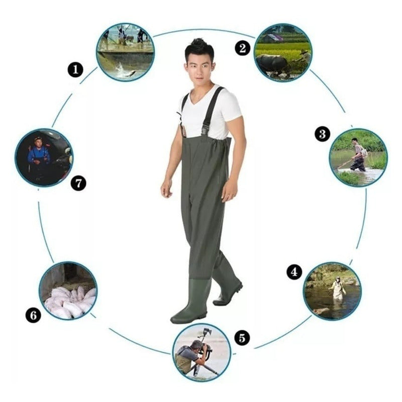 Wadars De Pesca Completo Con Botas Talla 38 A 47