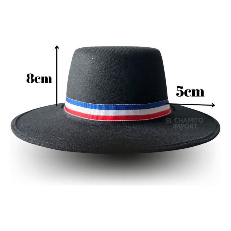 Sombrero Huaso Niño Fiestas Patrias Cinta Roja/azul/blanco