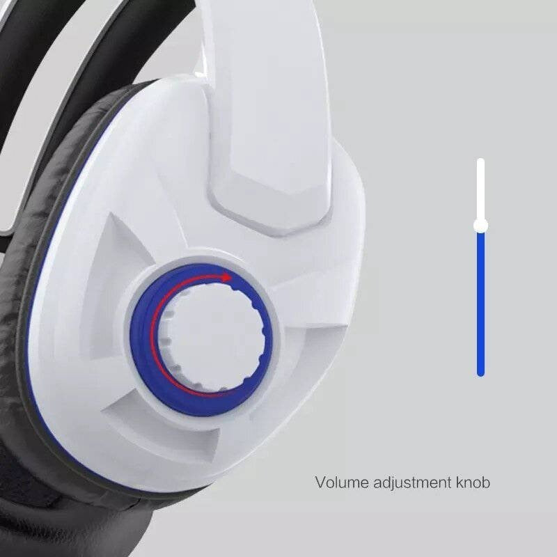 Audífonos Gamer Micrófono Compatible Con Play 5 Blanco