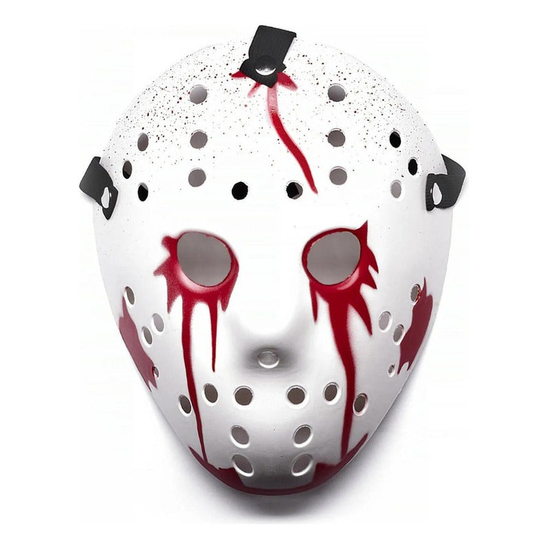 Set Jason Vorhees Máscara Sierra Terror Halloween Blanco
