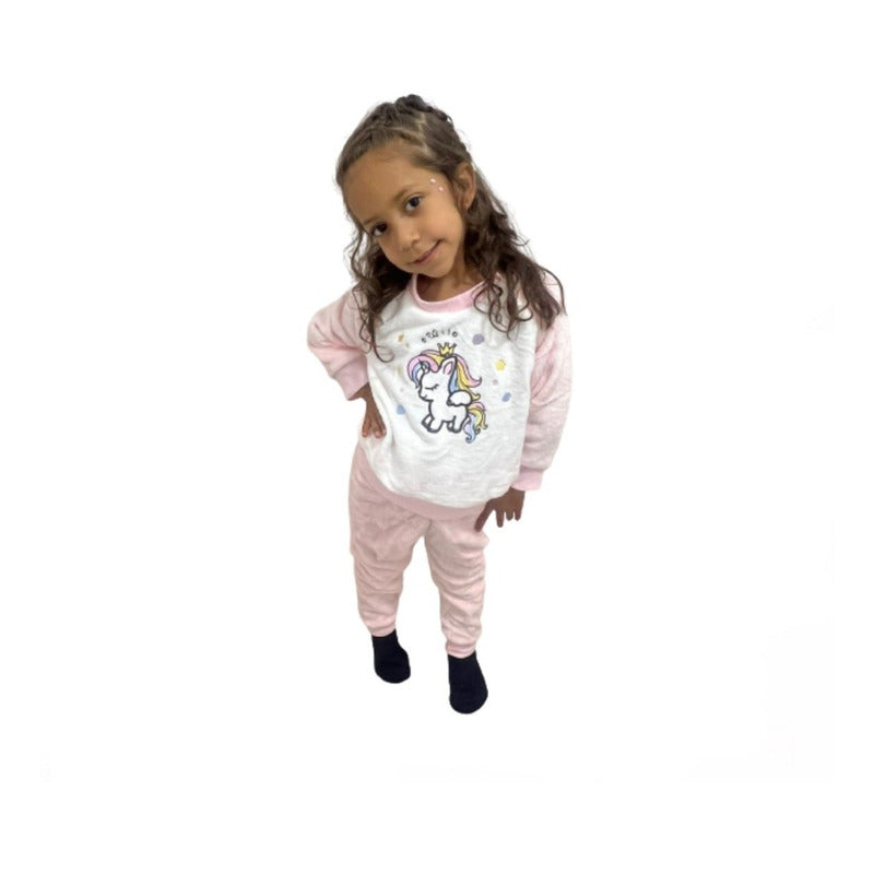 Pijama 2 Piezas Polar Suave Niñas Invierno De 1 A 5 Años