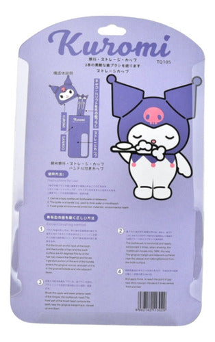 Porta Cepillo Viajero Portatil + 2 Cepillos Kuromi/my Melody